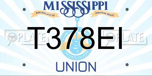 T378EI Mississippi License Plate