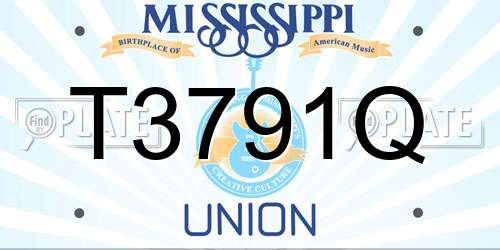 T3791Q Mississippi License Plate