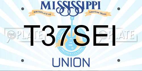 T37SEI Mississippi License Plate