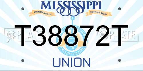T38872T Mississippi License Plate