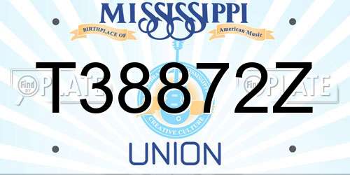 T38872Z Mississippi License Plate