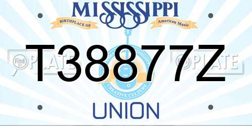 T38877Z Mississippi License Plate