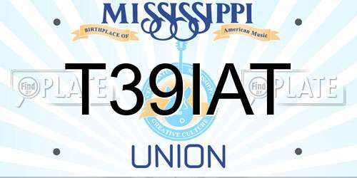 T39IAT Mississippi License Plate