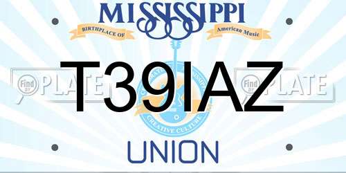 T39IAZ Mississippi License Plate