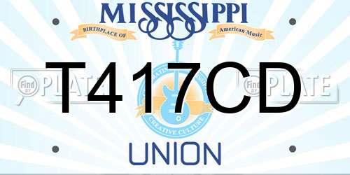 T417CD Mississippi License Plate
