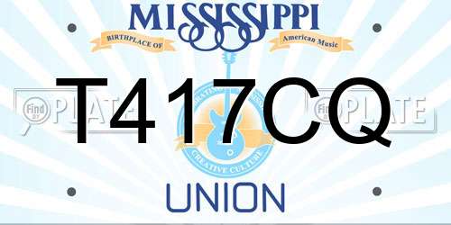 T417CQ Mississippi License Plate