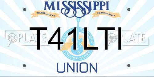 T41LTI Mississippi License Plate