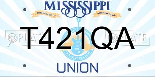 T421QA Mississippi License Plate