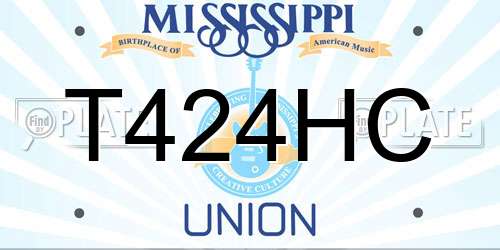T424HC Mississippi License Plate