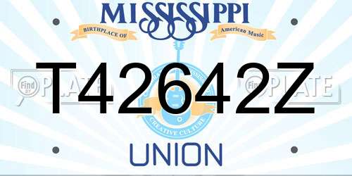 T42642Z Mississippi License Plate