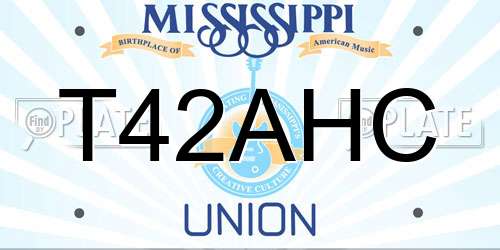 T42AHC Mississippi License Plate