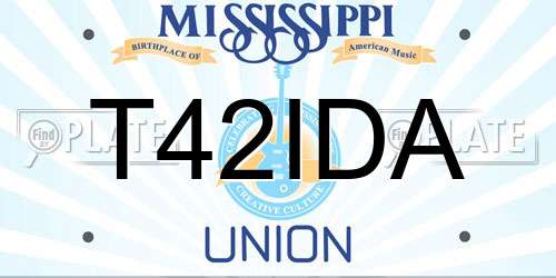 T42IDA Mississippi License Plate