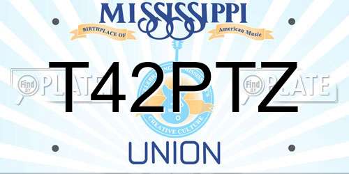 T42PTZ Mississippi License Plate