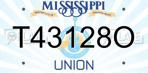 T43128O Mississippi License Plate