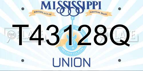 T43128Q Mississippi License Plate