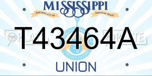 T43464A Mississippi License Plate