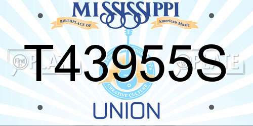 T43955S Mississippi License Plate