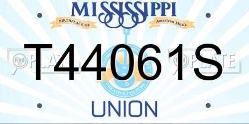T44061S Mississippi License Plate