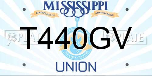 T440GV Mississippi License Plate