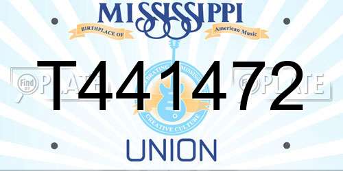 T441472 Mississippi License Plate