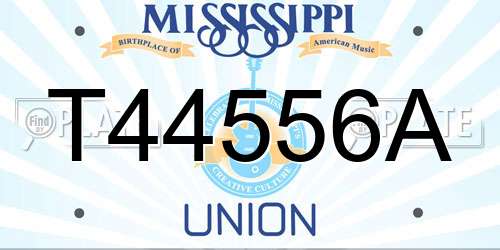T44556A Mississippi License Plate