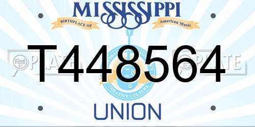 T448564 Mississippi License Plate