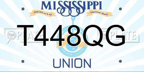 T448QG Mississippi License Plate