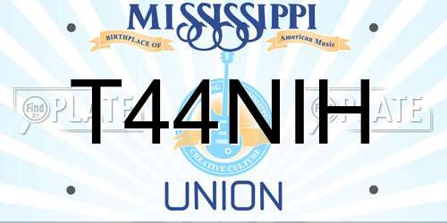 T44NIH Mississippi License Plate