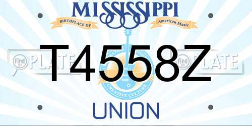 T4558Z Mississippi License Plate