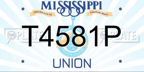 T4581P Mississippi License Plate