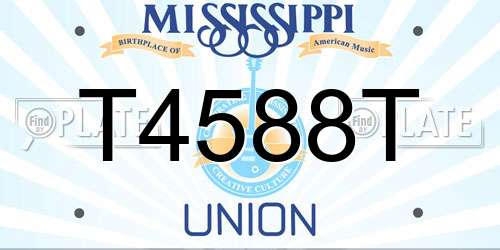 T4588T Mississippi License Plate