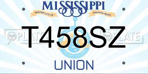 T458SZ Mississippi License Plate