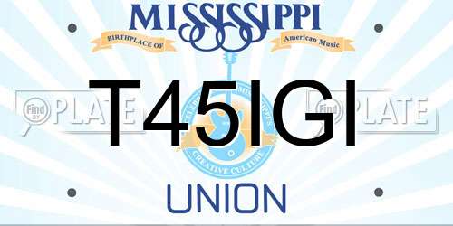 T45IGI Mississippi License Plate