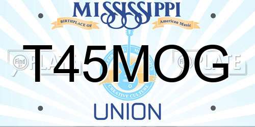 T45MOG Mississippi License Plate