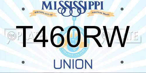 T460RW Mississippi License Plate