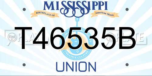 T46535B Mississippi License Plate