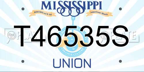 T46535S Mississippi License Plate