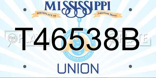 T46538B Mississippi License Plate
