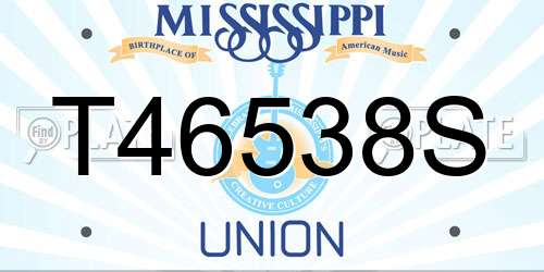 T46538S Mississippi License Plate