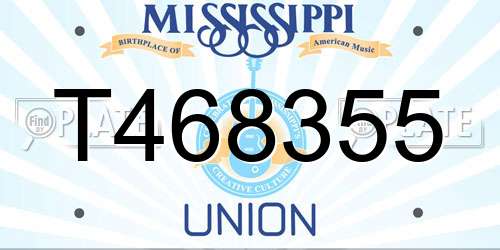 T468355 Mississippi License Plate