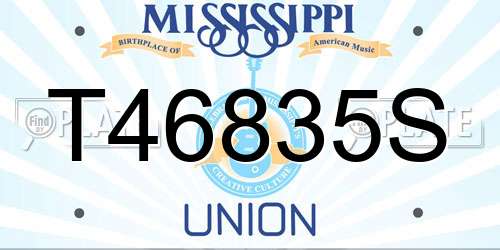 T46835S Mississippi License Plate