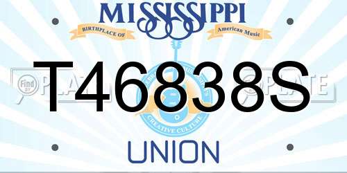 T46838S Mississippi License Plate