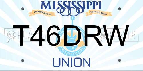 T46DRW Mississippi License Plate