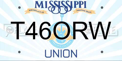 T46ORW Mississippi License Plate