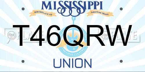 T46QRW Mississippi License Plate