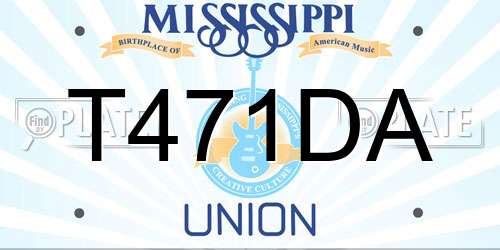 T471DA Mississippi License Plate