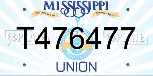 T476477 Mississippi License Plate