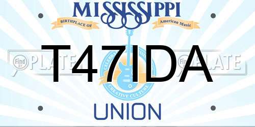 T47IDA Mississippi License Plate