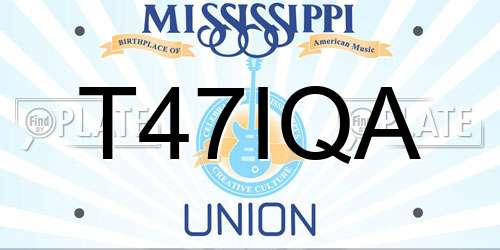 T47IQA Mississippi License Plate