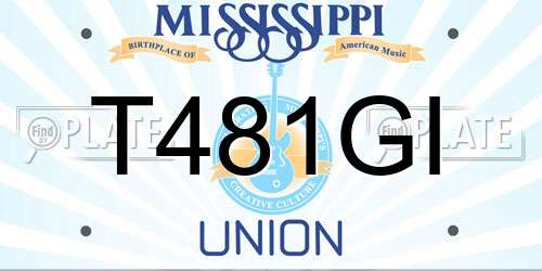 T481GI Mississippi License Plate